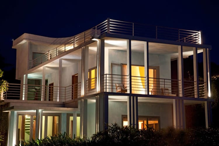 Villa at night